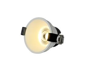 DM201616  Bania 8S 8W ,180mA 480lm 3000K 60° LED Engine, White IP65 Fixed Recessed Spotlight Inner Glass cover, 5yrs Warranty